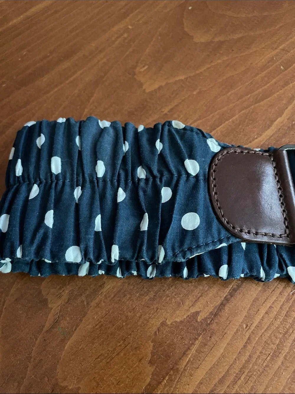 Abercrombie & Fitch Stretch Smocked Belt with Leather Trim - XS/S